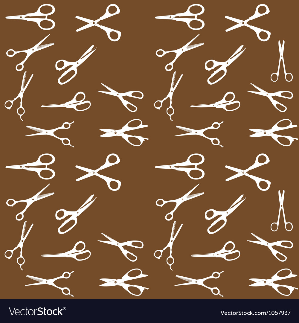 Silhouette scissors seamless pattern eps 1