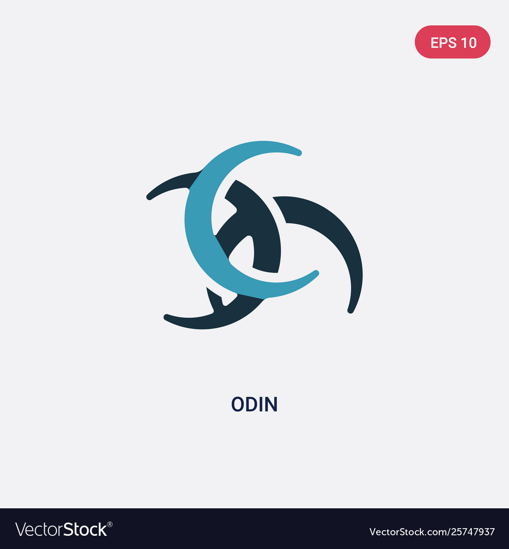 Two color odin icon from religion concept Vector Image