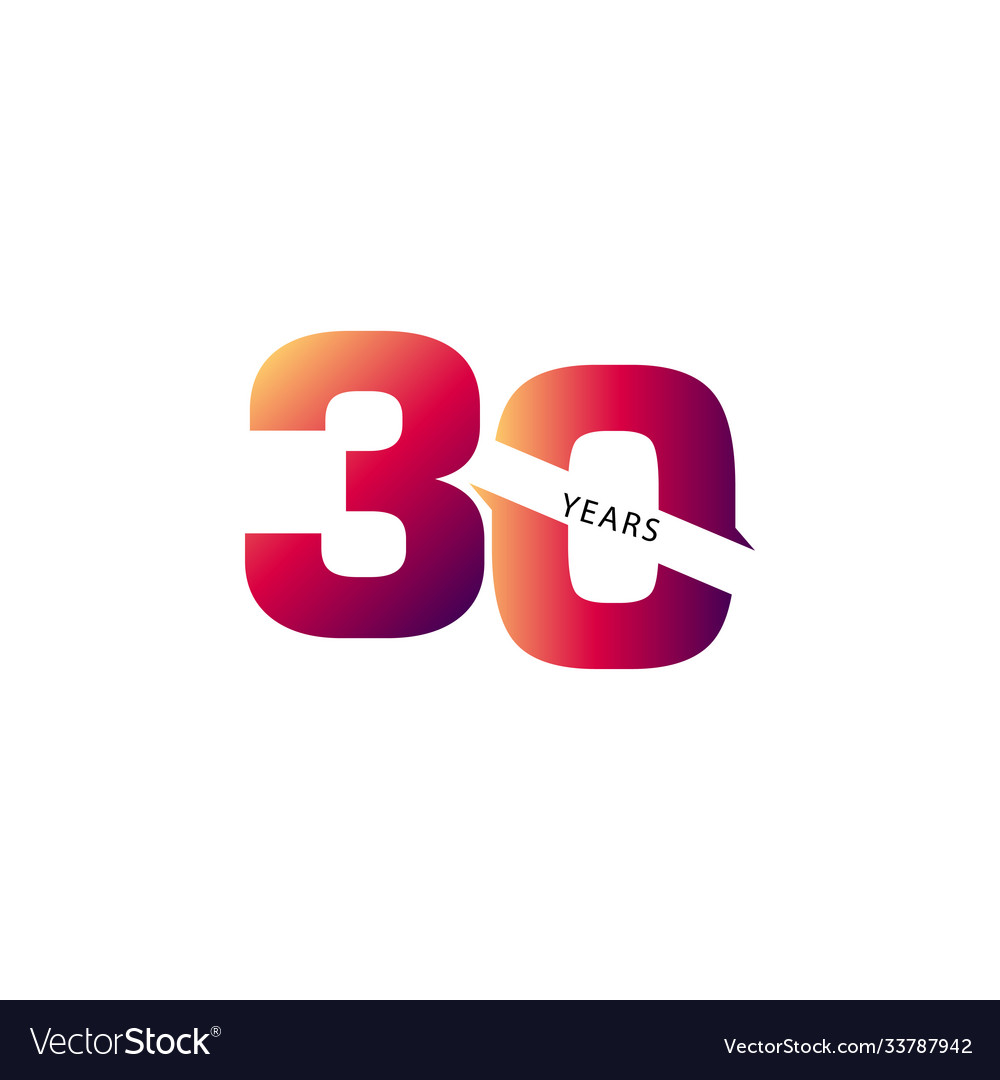 30 years anniversary celebration template design