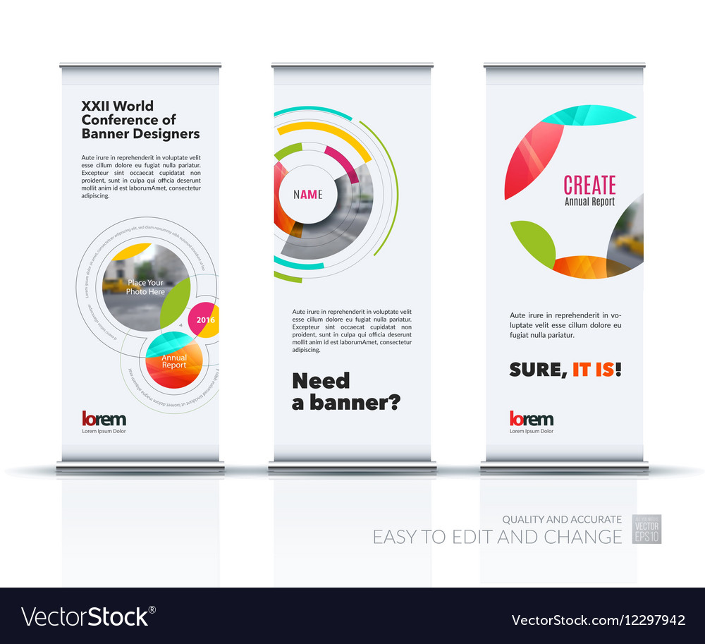 Abstraktes Business-Set moderner Roll-up