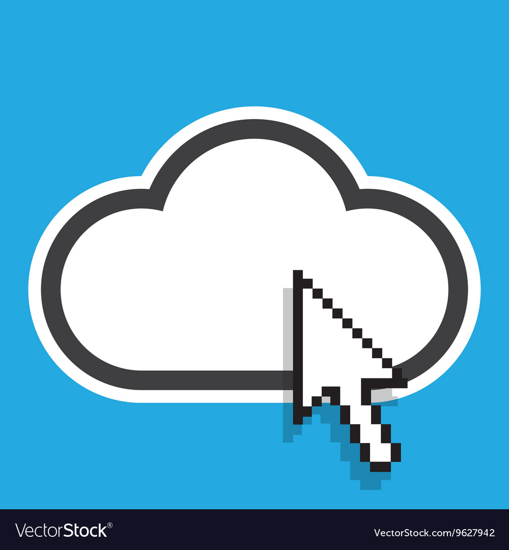Cloud cursor arrow icon