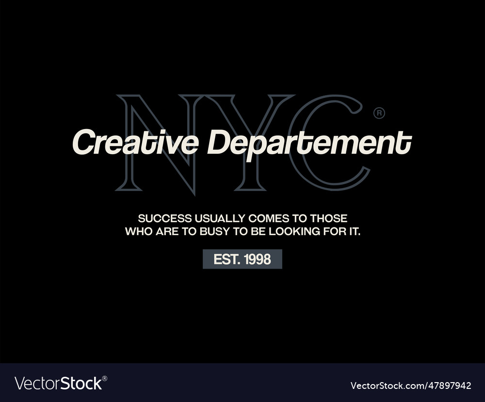 Design Tshirt Streetwear Kleidung nyc typography vector image Design Tshirt Streetwear Kleidung nyc typography