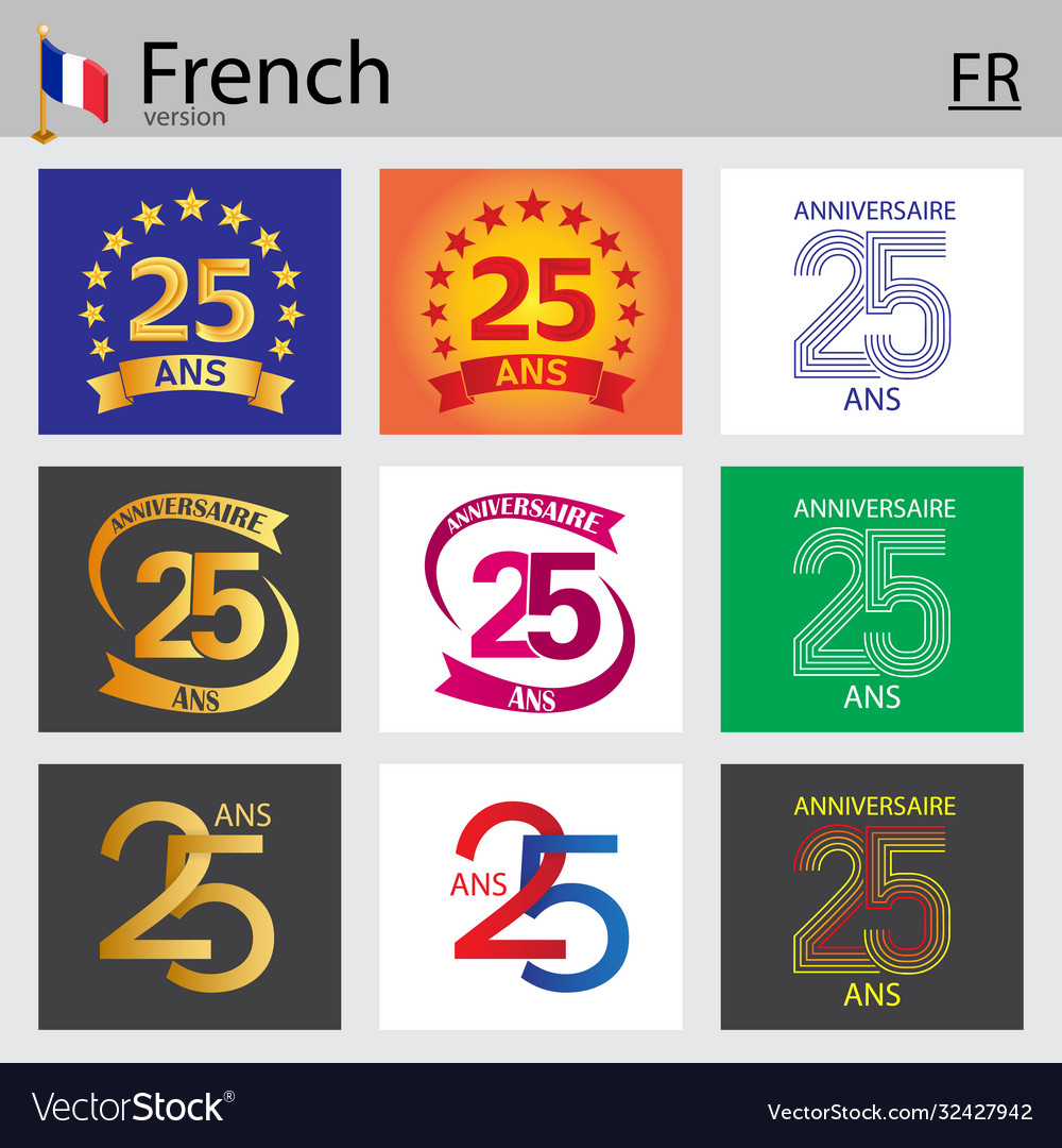 French set number 25 templates