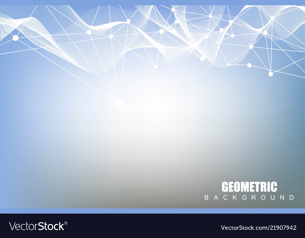 Geometric abstract background with connected line vector image Geometric abstract background with connected line
