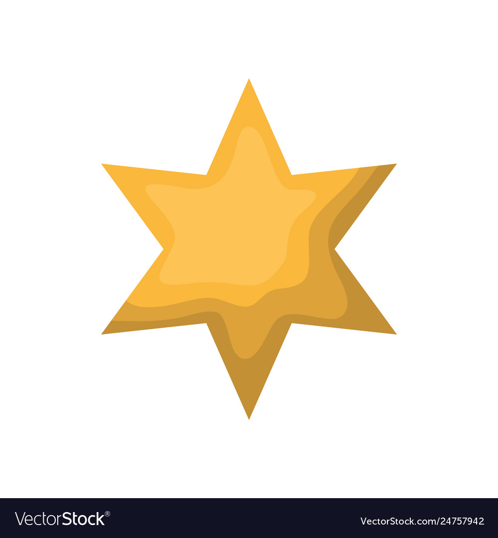 Golden star isolated icon