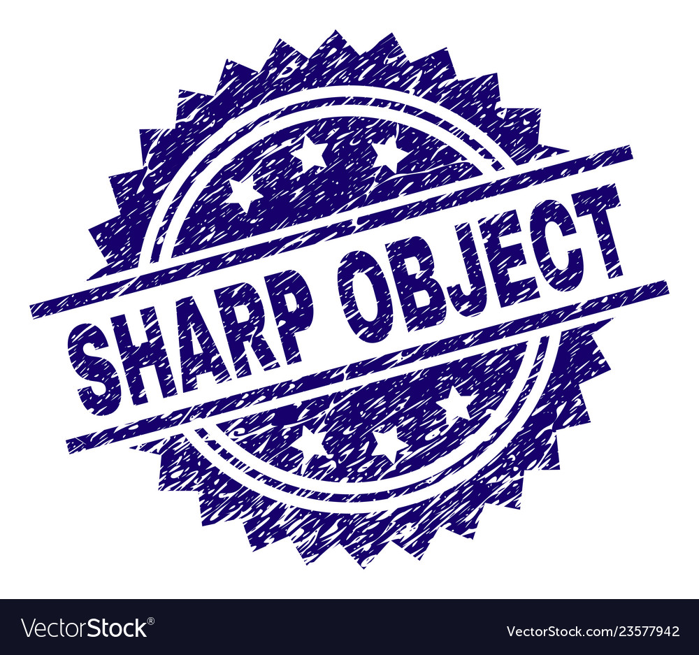 Grunge textured sharp object stamp seal