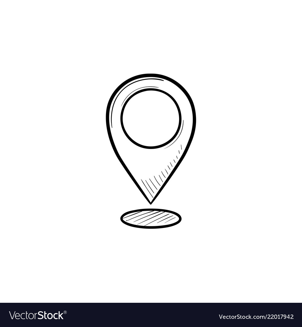Hand-Drawn Map Pointer Icon