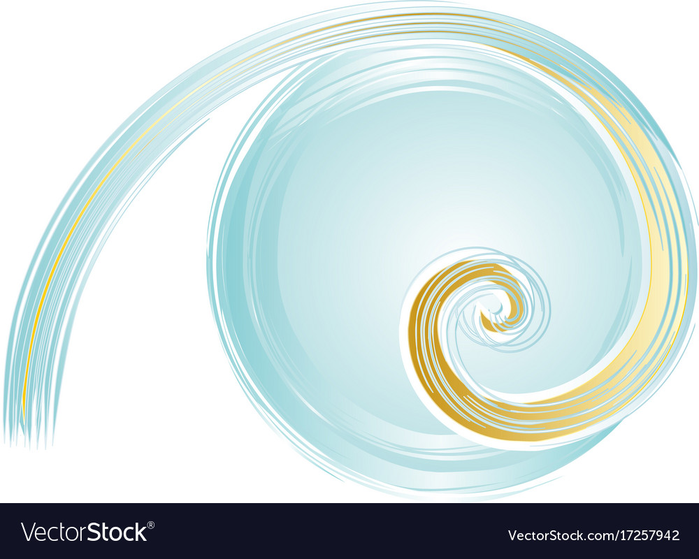 Logo water gold swirl