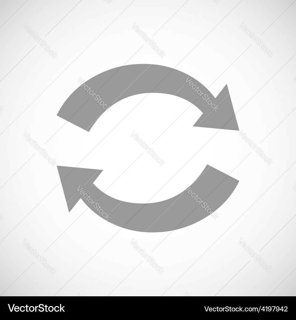 Synchronization black icon Royalty Free Vector Image