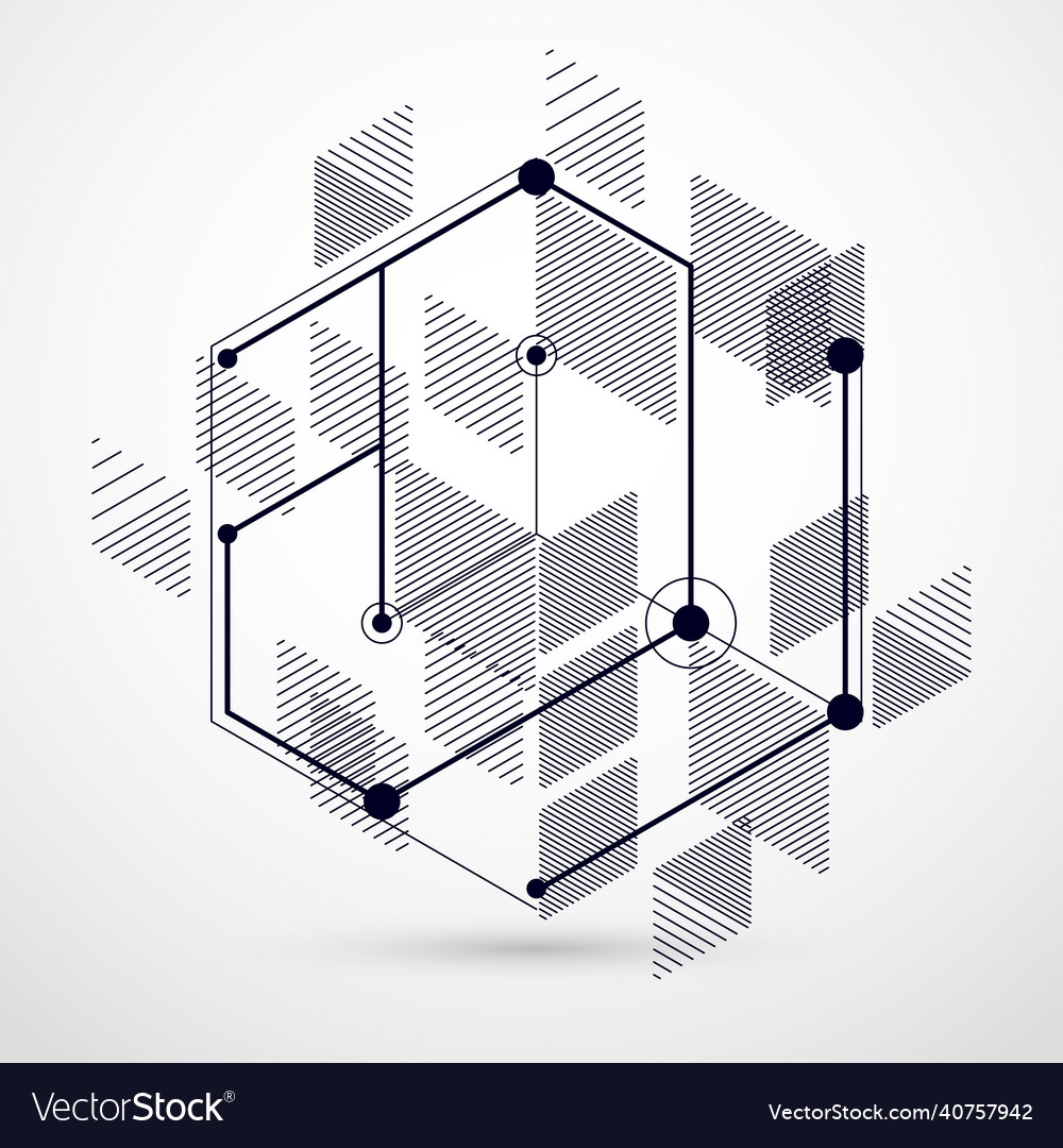 Trendy geometric pattern textured abstract cube vector image Trendy geometric pattern textured abstract cube