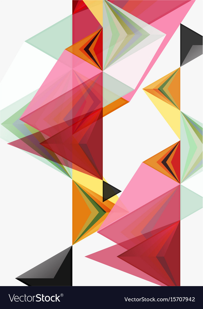 Triangular low poly a4 size geometric