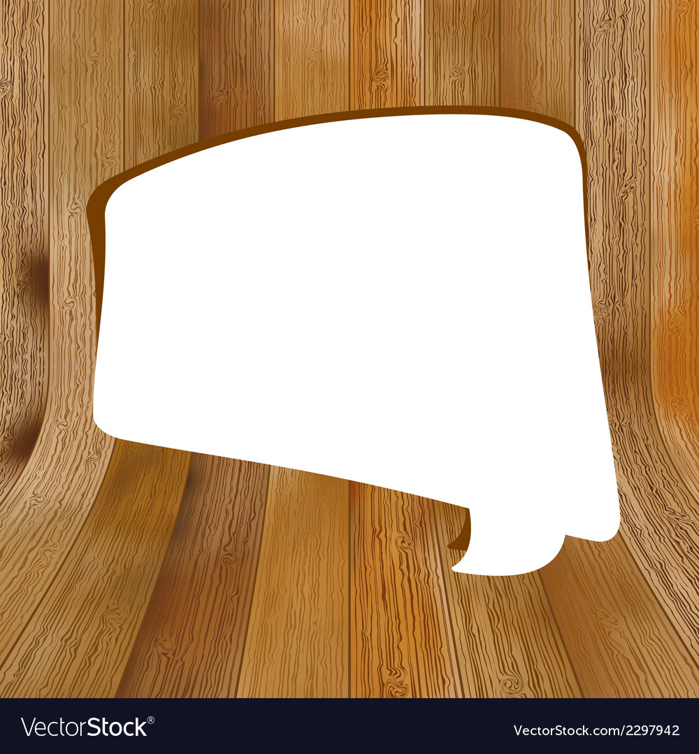 Wooden Background With Speech Bubble Eps8 Vector Image