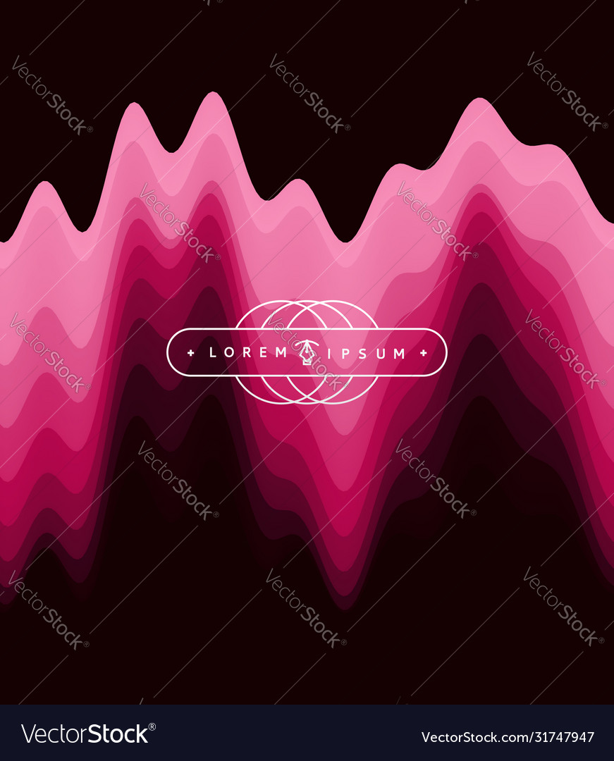 Abstract waveform background 3d technology style Vector Image Abstract waveform background 3d technology style