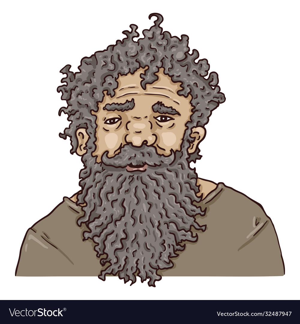 Cartoon character - shaggy old man