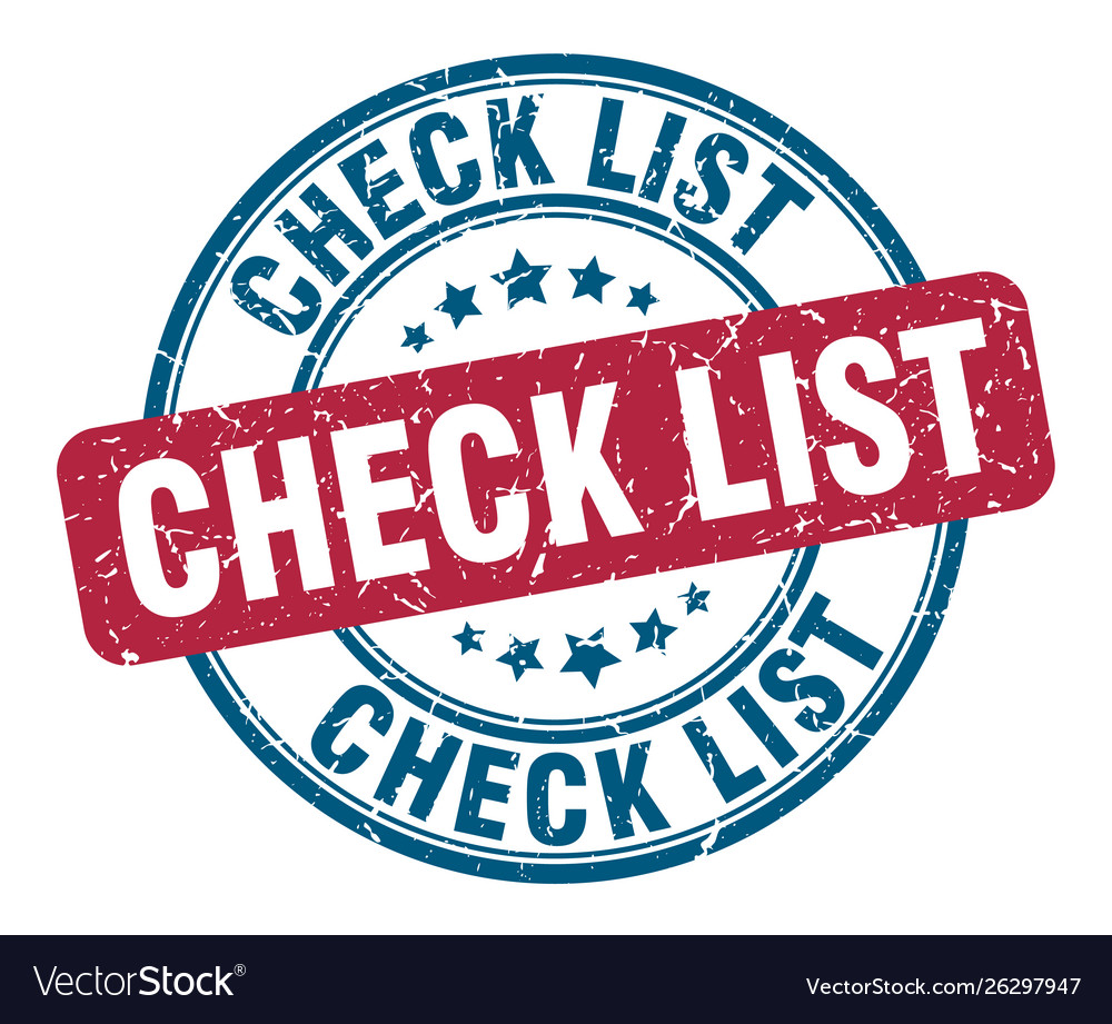 Check list stamp round grunge sign