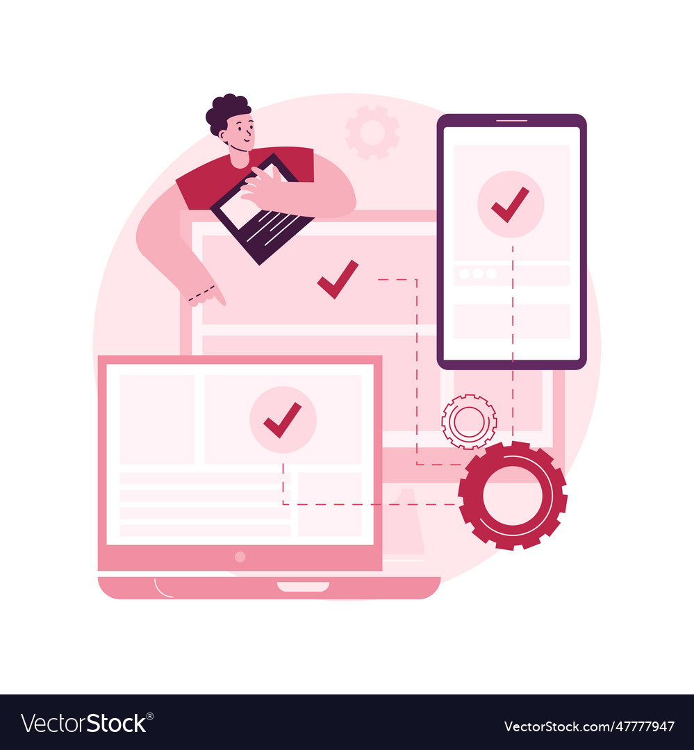 Cross-platform development abstract concept vector image Cross-platform development abstract concept