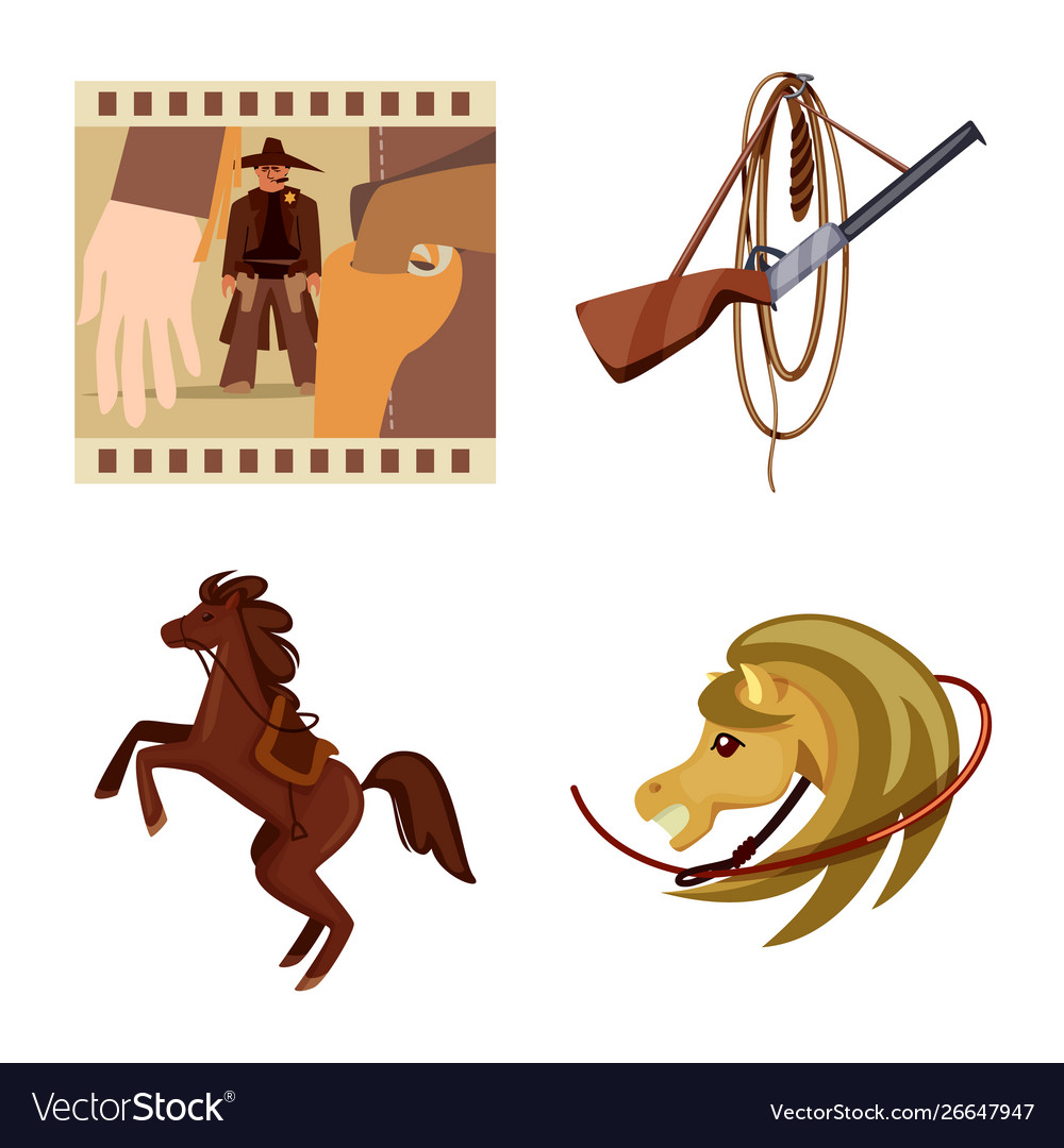 Design wild and west symbol set