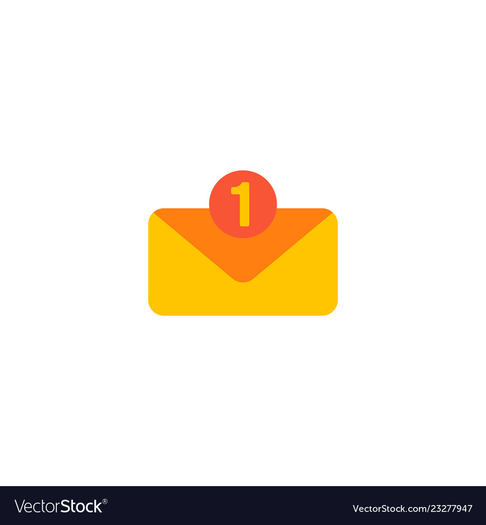 Inbox icon flat element Vector Image Inbox icon flat element