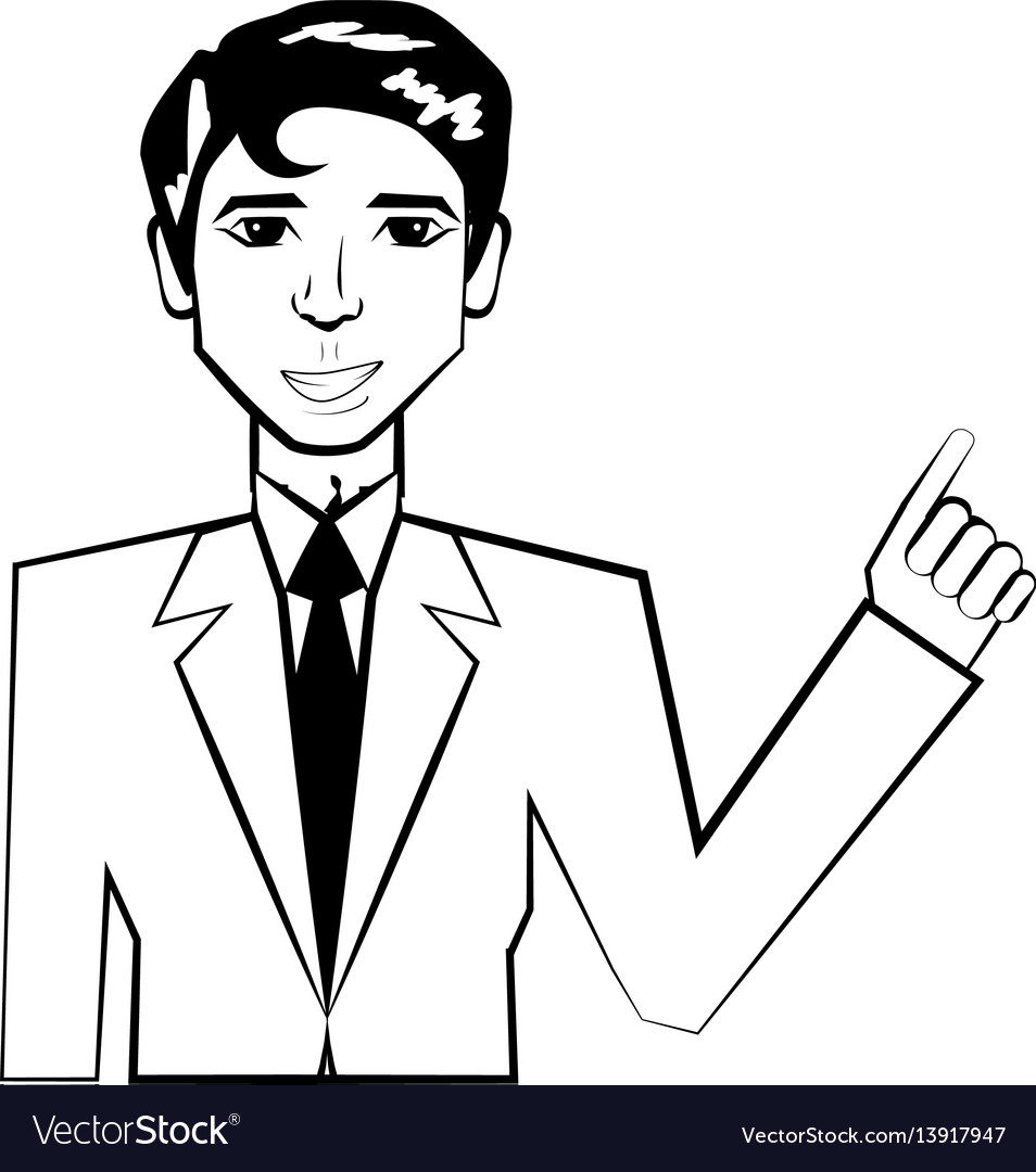 Man character posture line
