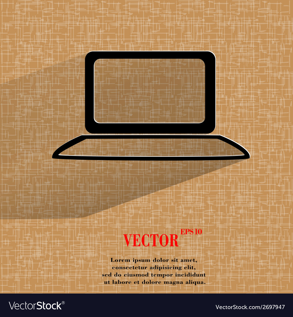 Notebook flat modern web button