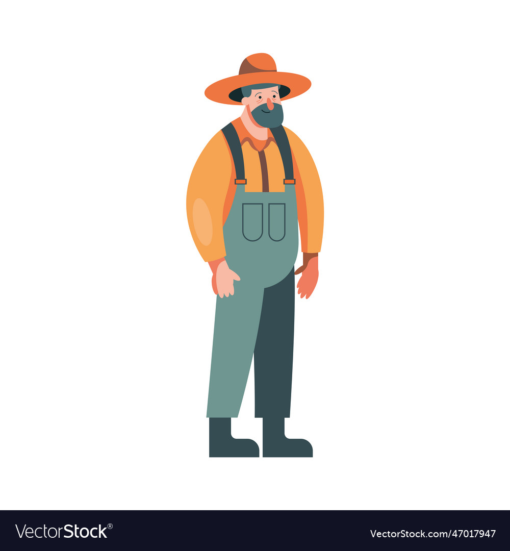 Organic farmer smiling while working