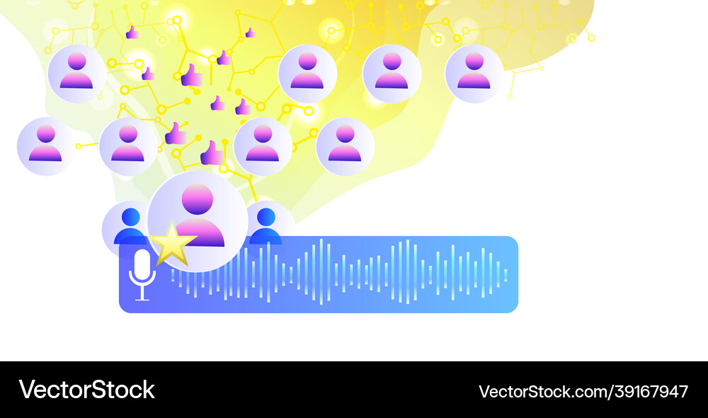 People communicating by voice messages audio chat Vector Image