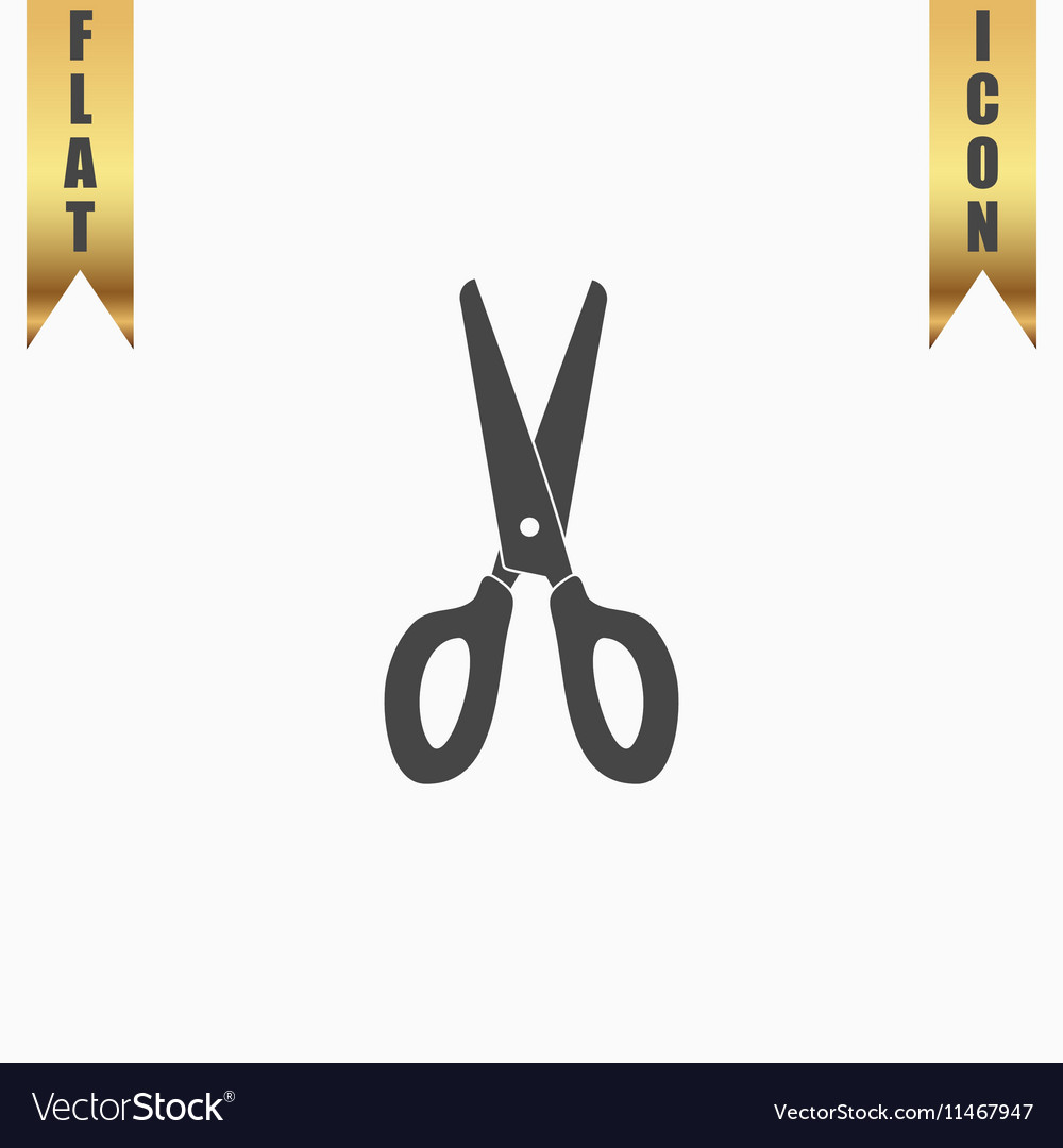 Scissors icon sign and button