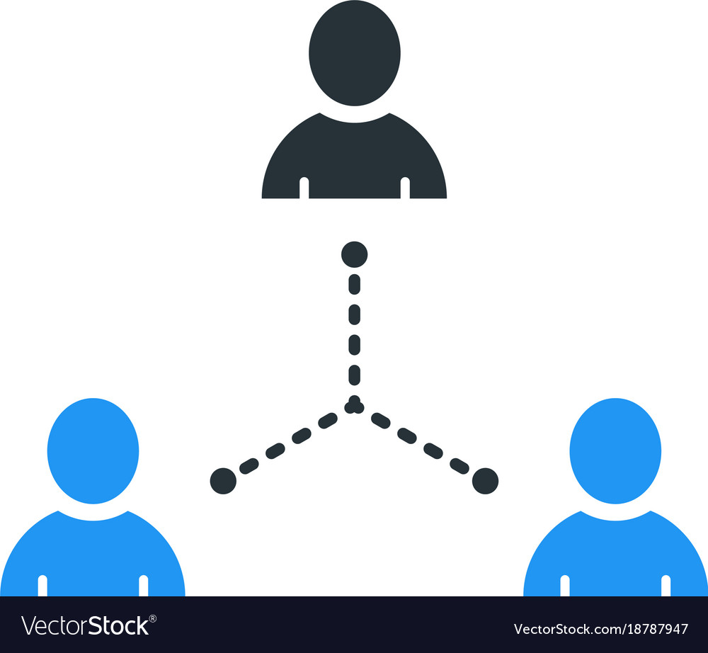 Simple business networking icon in unique design