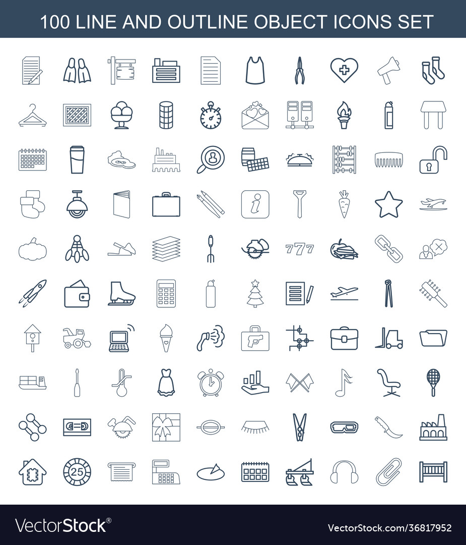 100 object icons