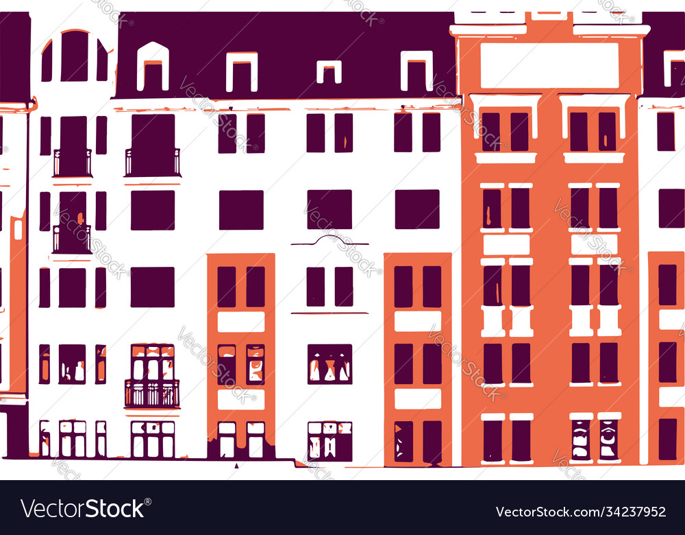 Building facade with windows background