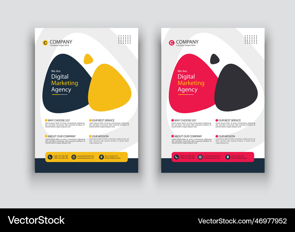 Business cover size a4 template creative leaflet Vector Image