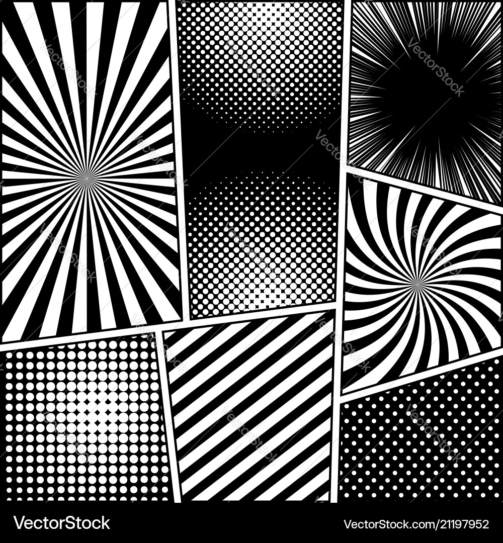 Comic book monochrome background Royalty Free Vector Image