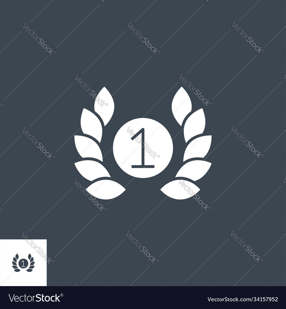 First place related glyph icon