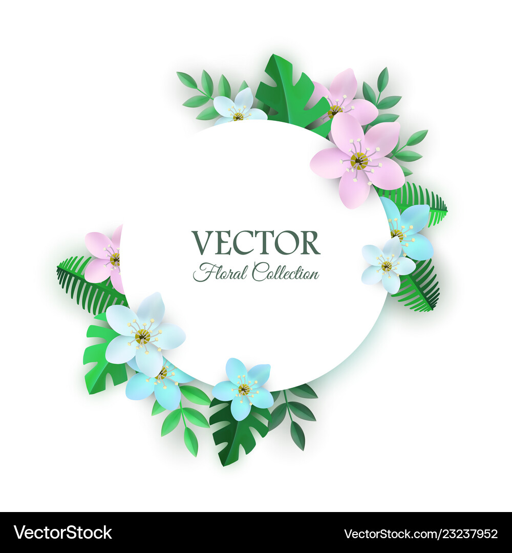 Floral composition Royalty Free Vector Image - VectorStock