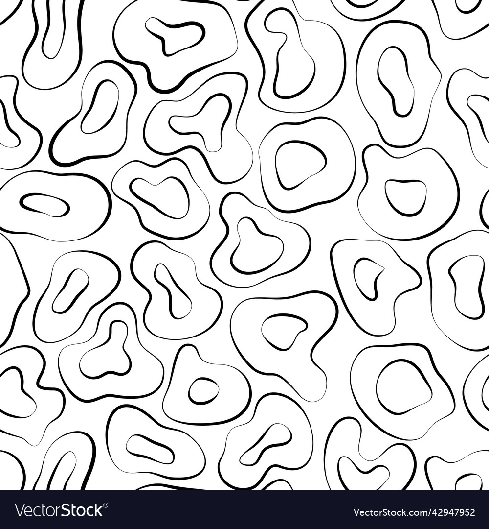 Handwritten doodle rounded shapes seamless