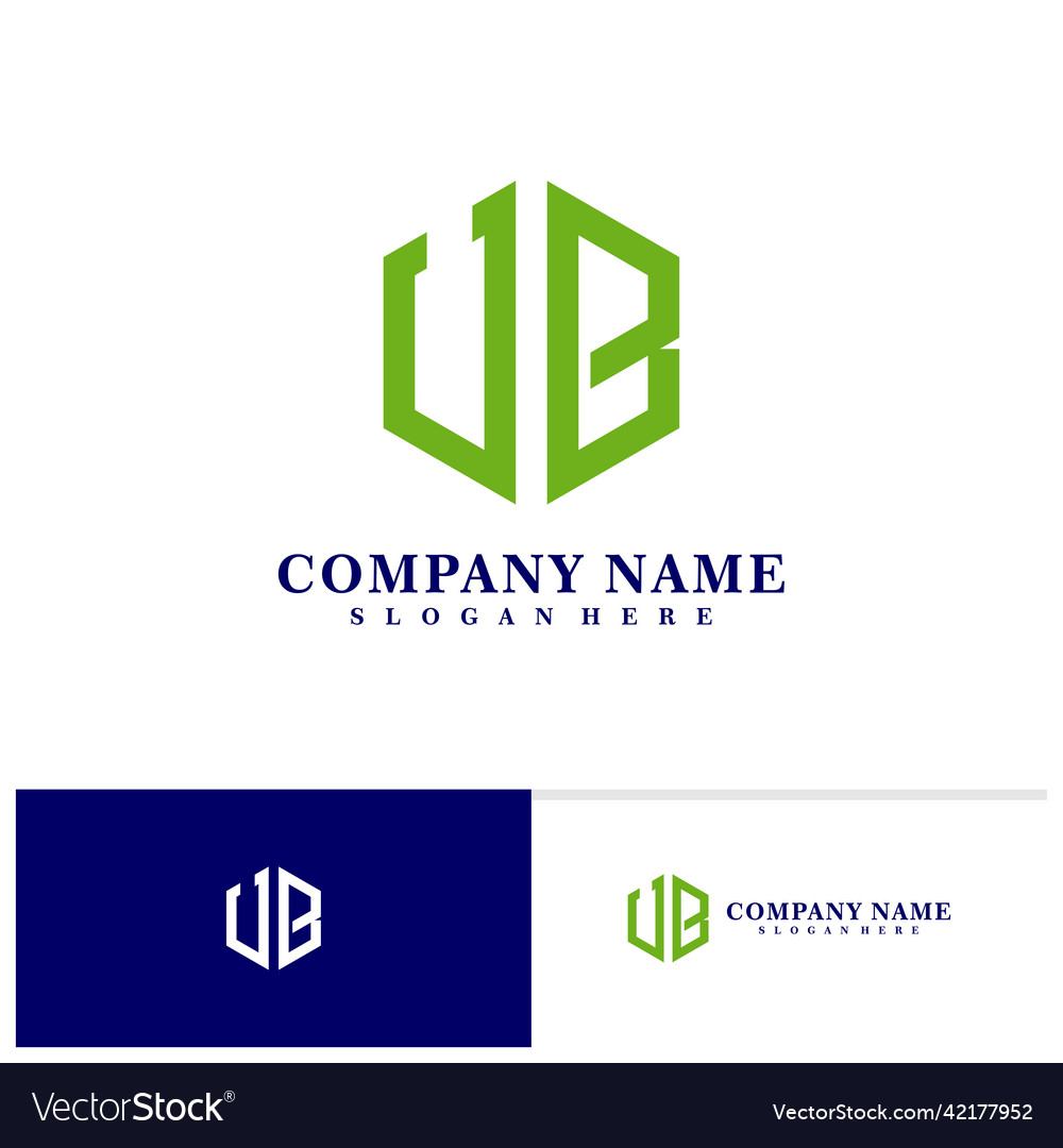 Initial u b logo design template creative