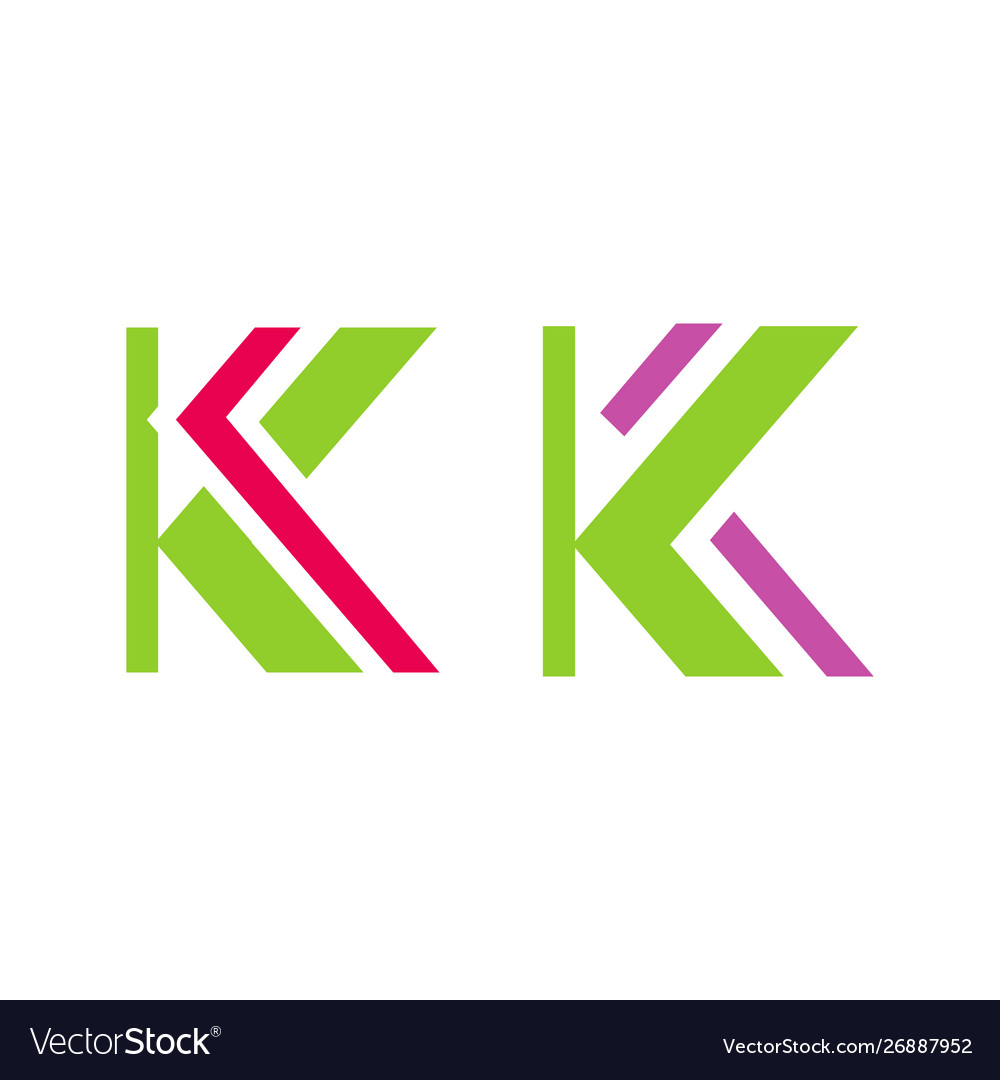 K letter logo concept creative minimal emblem Vector Image