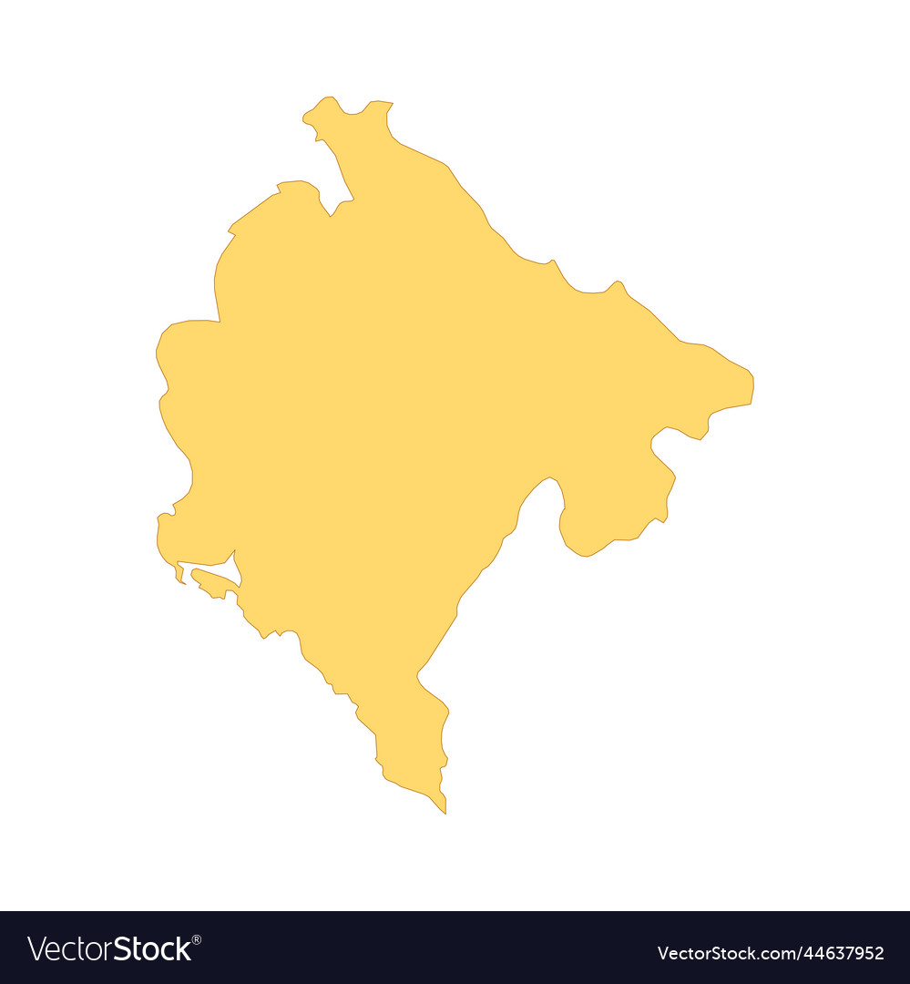 Montenegro map color line element border