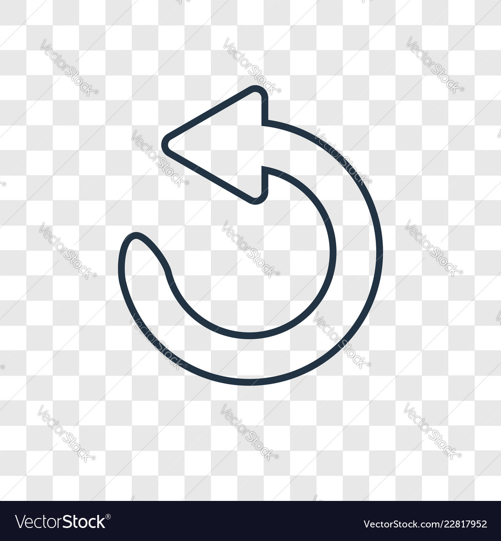Reload concept linear icon isolated vector image Reload concept linear icon isolated