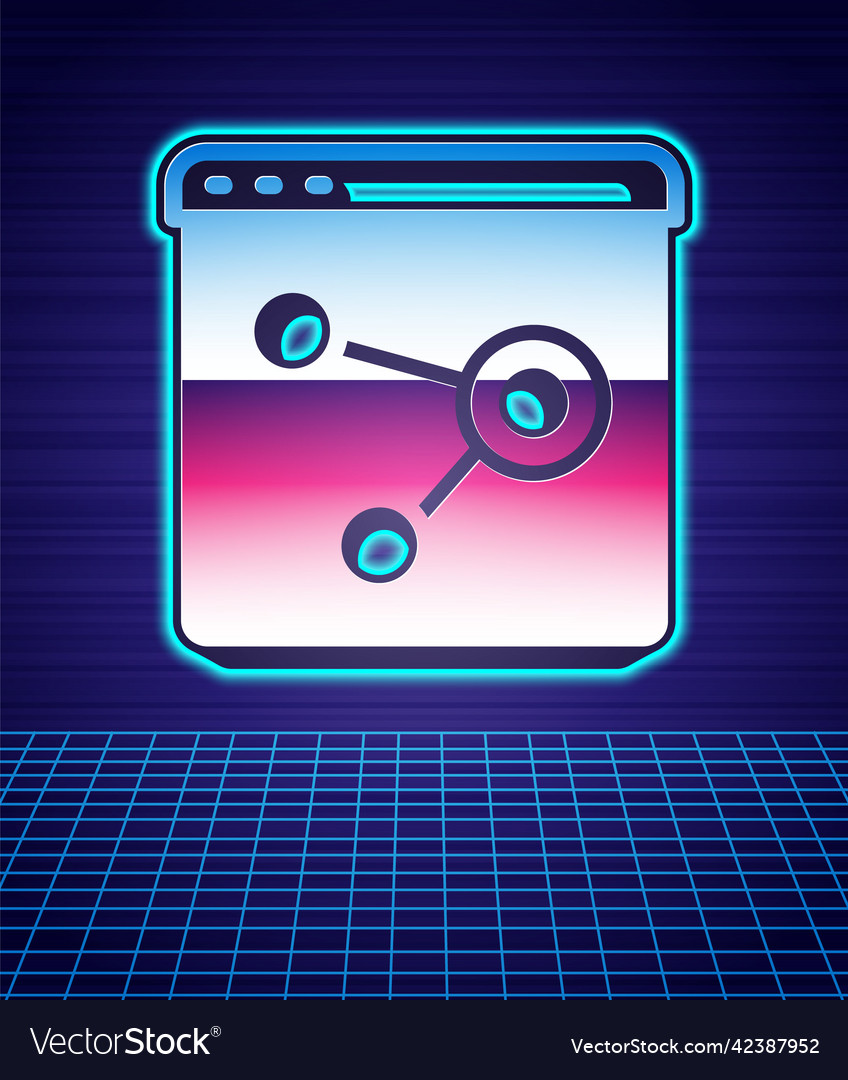 Retro style browser window icon isolated vector image Retro style browser window icon isolated