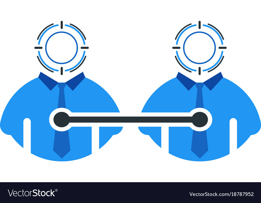 Simple business networking icon in unique design