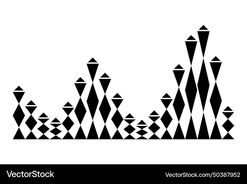 Sound wave audio digital equalizer technology Vector Image