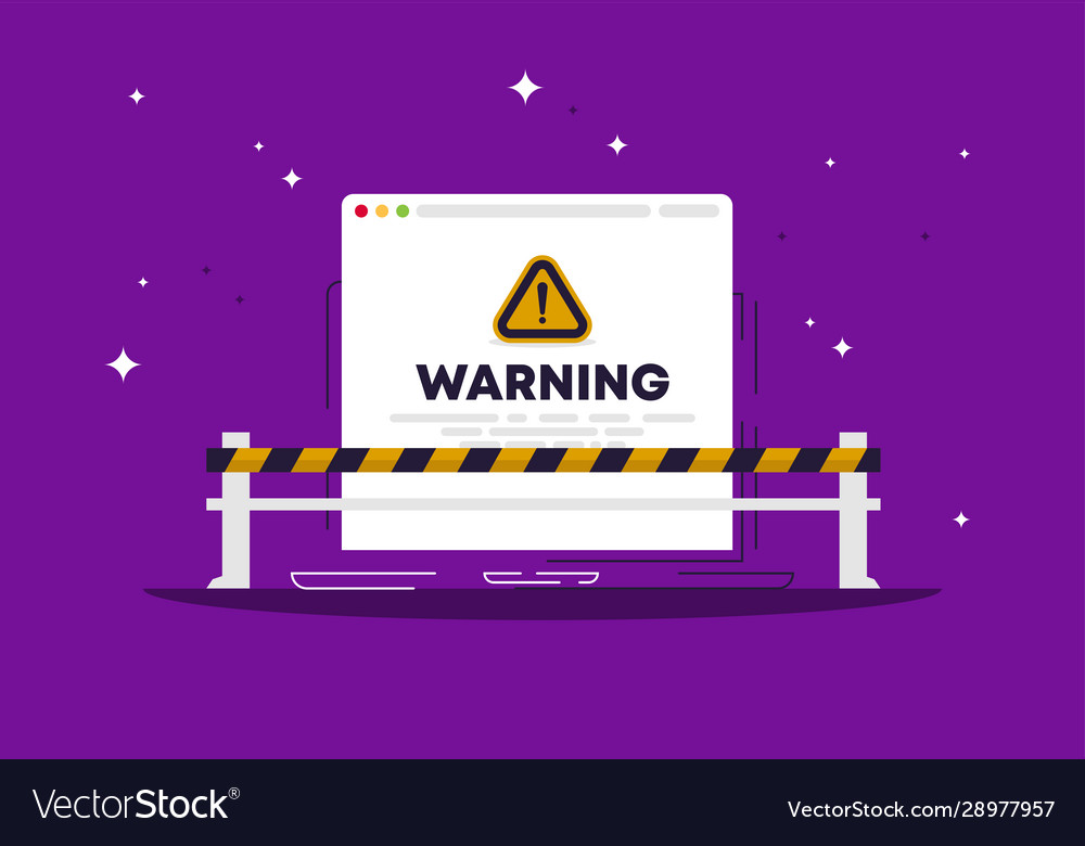 Eine gefährliche Webseite vector image Eine gefährliche Webseite