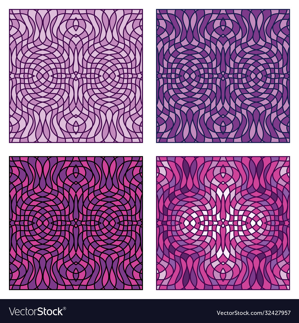 Abstract color grid patterns set Vector Image Abstract color grid patterns set
