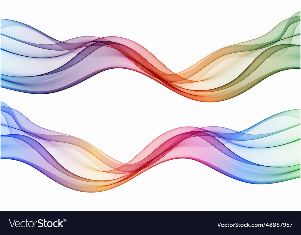 Abstract wave of rainbow colors with smooth soft