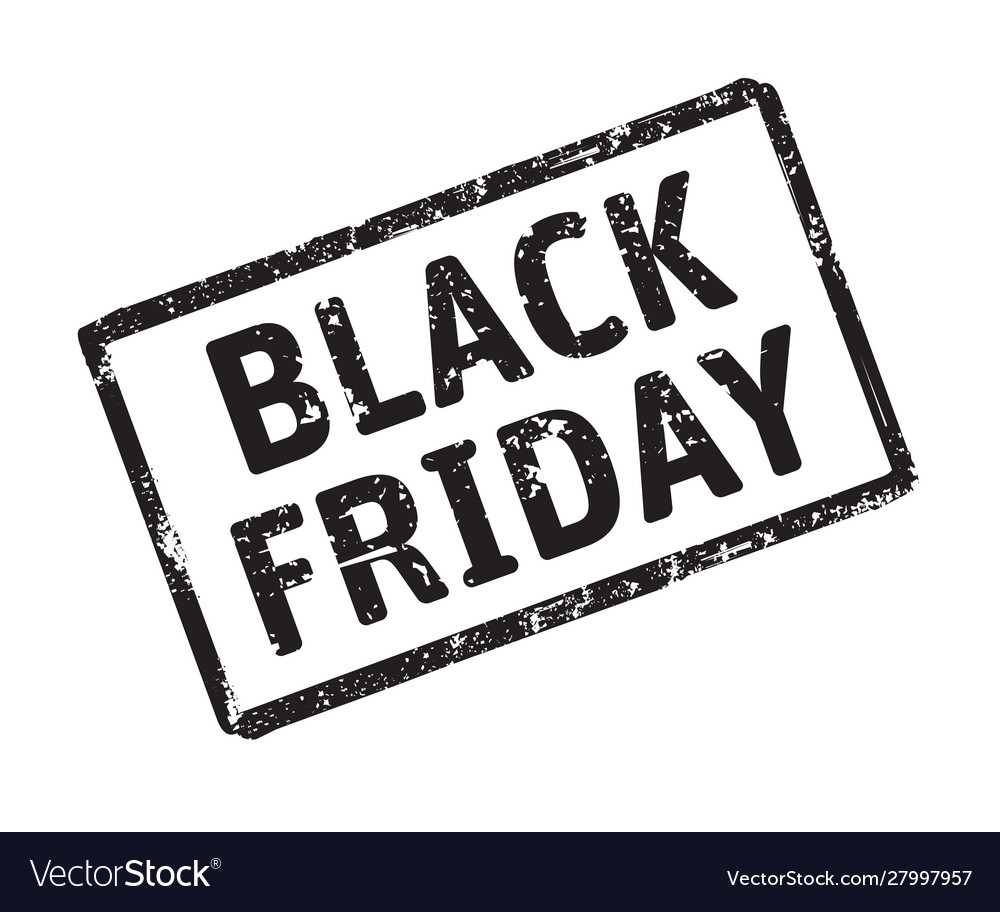 Black grunge stamp and text friday outline Vector Image