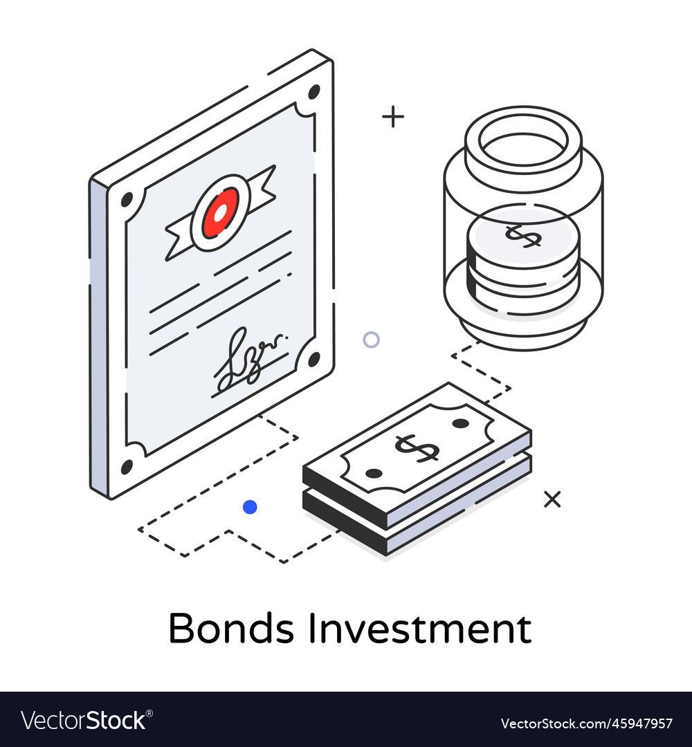 Bonds investment Royalty Free Vector Image - VectorStock