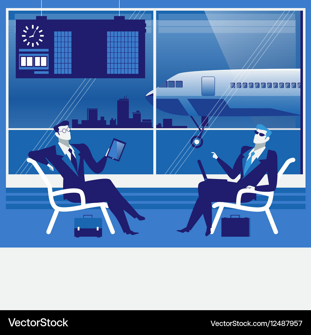 Business people waiting Royalty Free Vector Image