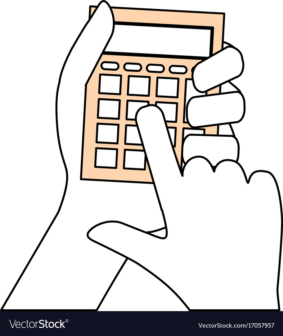 Calculator math device Royalty Free Vector Image