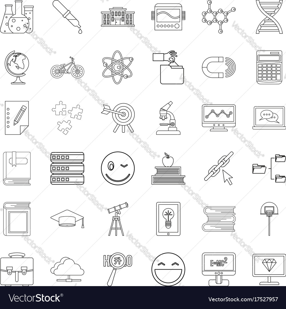 certificate icons set outline style certificate outline